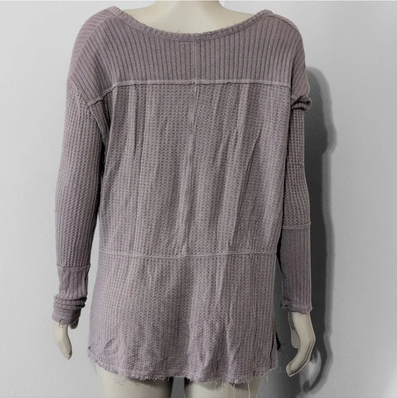 Free People Distressed Long Sleeve Top - Picture 4 of 6